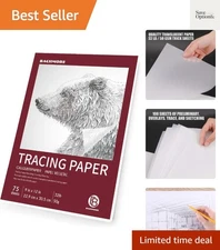 Bachmore 9"x12" Artist's Tracing Paper Pad - 75 Acid-Free Sheets for Sketching