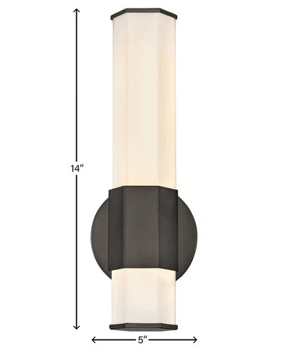 Hinkley Facet 14" High Black Oxide LED Wall Sconce - Picture 8 of 9
