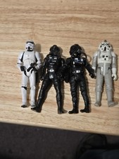 Star Wars Lot Of 4 Collectable Figures Olympus, Tie Fighter Pilot, Storm Trooper