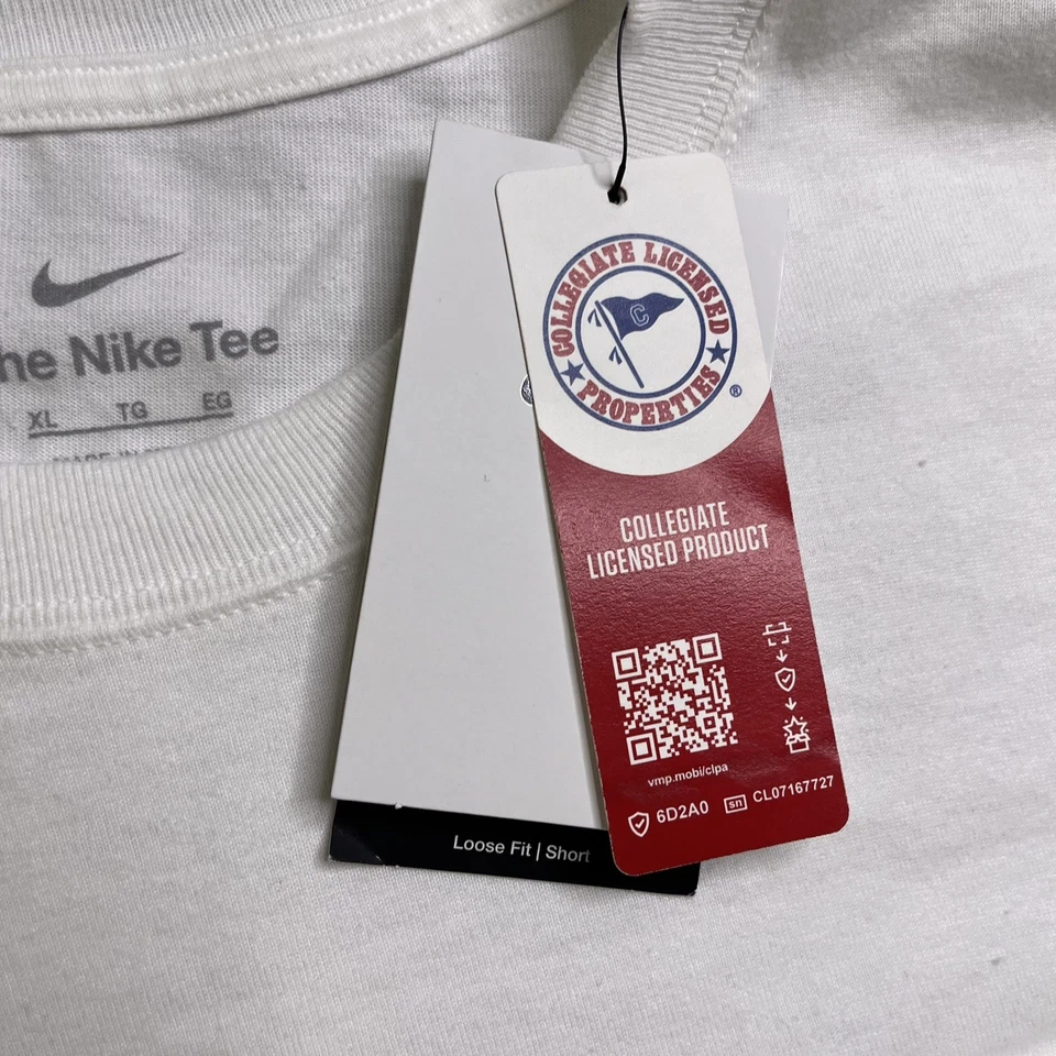 Nike Iowa Hawkeyes Shirt Mens X-Large White Embroidered Logo Pocket Long Sleeve - Image 4 of 4