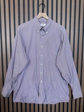 Brooks Brothers 346 Dress Shirt 17 / 36 Mens Purple Micro Check Plaid Oxford