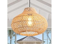 Parrot Uncle D3033 Natural Woven Ceiling Light 19
