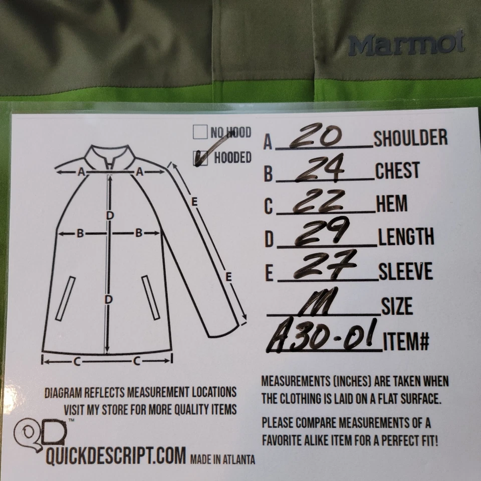 NEW Marmot Elevation Mens M PrimaLoft Jacket Green Waterproof Ski Snow MSRP $350 - Image 2 of 4