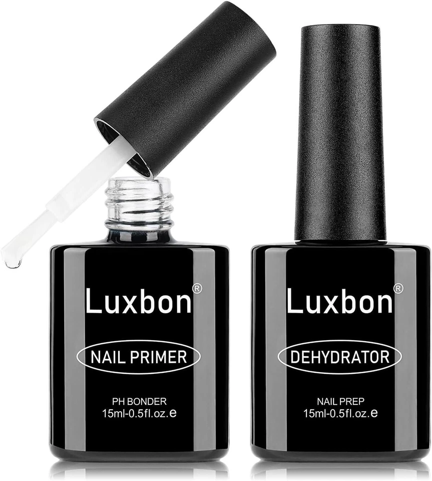 Luxbon 2PCS 15ml Nail Primer and Dehydrator Set Acid Free Gel Nail Polish Prep - image 2 of 4
