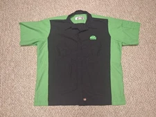 Red Kap Shirt Mens 2XL Work Mac Tools Two Tone Green Black Crew Button