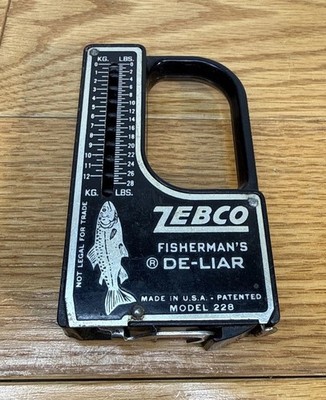 シキページ Vintage Zebco Fisherman's De-Liar Scale Model 228 28 lb Fish Scale