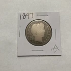 1897 Barber 90% Silver Half Dollar 50c US Coin