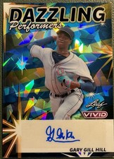 GARY GILL HILL 2024 Leaf Vivid Dazzling Performers YELLOW ICE AUTO #1/1 #DP-GGH