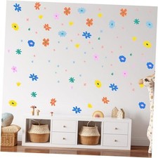 Boho Flower Wall Decals  Watercolor Floral Wall Art Stickers  Wildflower
