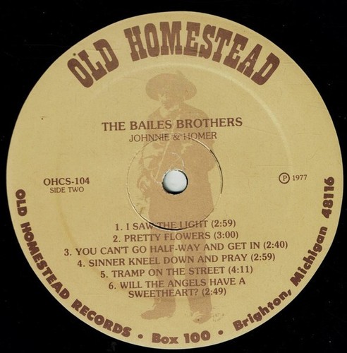 Bailes Brothers - Early Radio Volume II (LP, Album) (Very Good Plus (VG+)) - 364 - Picture 2 of 4
