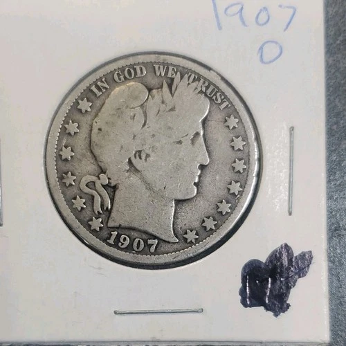 1907 O Barber Half Dollar 50C Silver Circulated 0.9 Fine Silver  #426