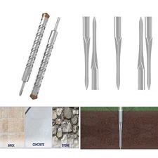 5 packs Fence Post Anchor Ground Spikes 1-5/16'' ID Round Pole Holder Socket