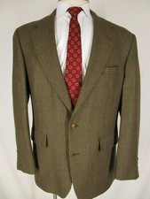 Brooks Brothers Mens Brown Houndstooth 2 Btn Tweed Blazer 41R USA Made