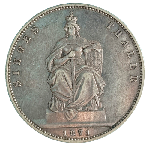 German States PRUSSIA Thaler KM# 500 1871A