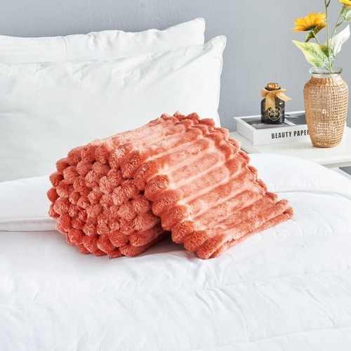 Osum Chunky Cord Ribbed Throws Soft Large Fluffy Cosy Sofa Bed Settee Blankets - Picture 34 of 38