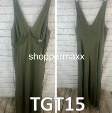 Women's Lace Detail, Slip, Midi Dress - Wild Fable, Olive Green, X-Large