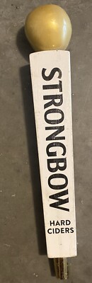 Strongbow Hard Ciders Beer Tap Handle - White W Golden Apple Used