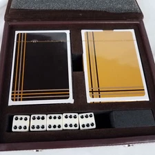 Things Remembered 2 Deck Playing Cards and 5 Dice Set in Case