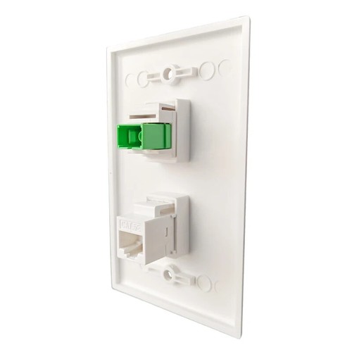 APC Fiber Optical Wall Faceplate SC-SC With CAT5E RJ45 LAN Female Pass Through - 第 4/6 張圖片