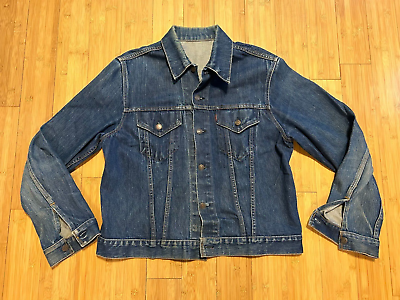 Vintage 70s Levi's 70505 Type 3 III Denim Trucker Jacket Big Vintage 70s Levi's 70505 Type 3 III Denim Trucker Jacket Big