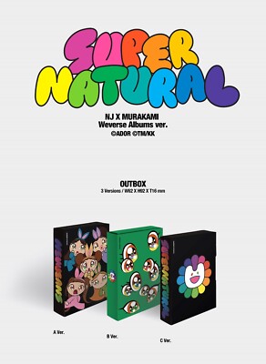NewJeans Album Supernatural NJ X MURAKAMI Weverse 3Ver SET QR Card