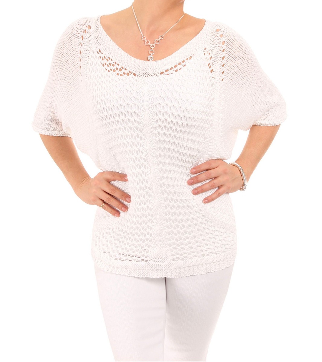 トップス BOAT NECK CROCHET KNIT TOPS Crochet Boatneck Top – Two Blue Sister