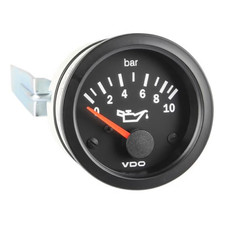 STRUMENTO MANOMETRO PRESSIONE OLIO 0-10 BAR VDO 350010015K COCKPIT VISION 52mm