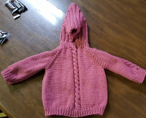 Handmade Knitted Baby Sweaters with Hood and Back Zipper – Choose size & color - 第 19/32 張圖片