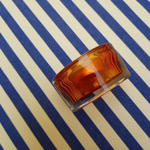 Teelicht Halter + Teelicht „Jumbo“, 6,5 x 3,3 cm, orangebraun, NEU - Bild 3 von 8