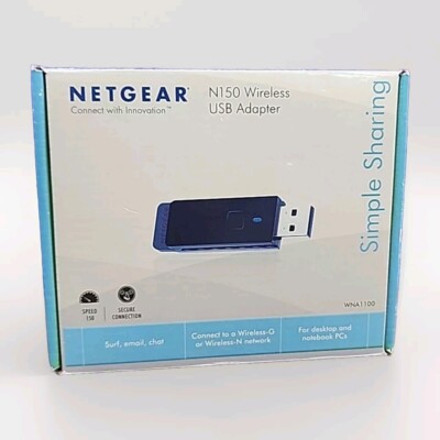 Netgear WNA1100 N150 Wireless USB Adapter CIB Fast Free Shipping 