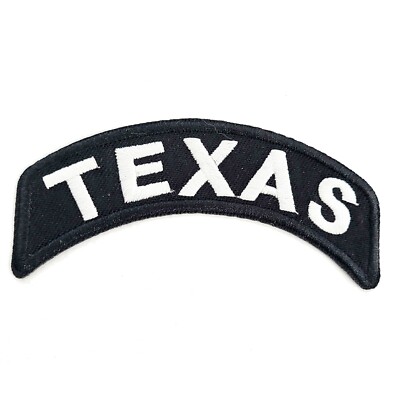 State of Texas Rocker Patch Embroidered DIY Iron-on Embroidery Applique