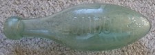 Antique Torpedo Glass Bottle HD RAWLING, NASSAU STREET, LONDON with Blob Top!