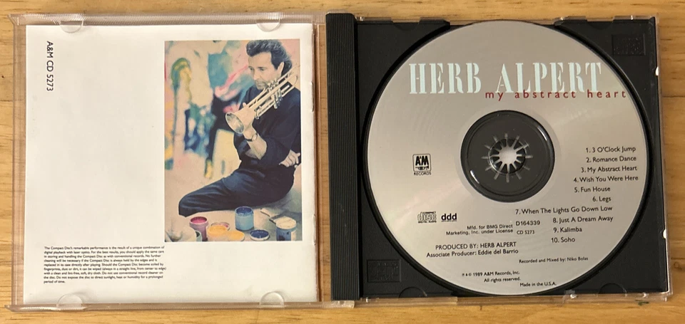 Herb Alpert My Abstract Heart CD (A&M Records 1989 Used) - Imagem 3 de 4