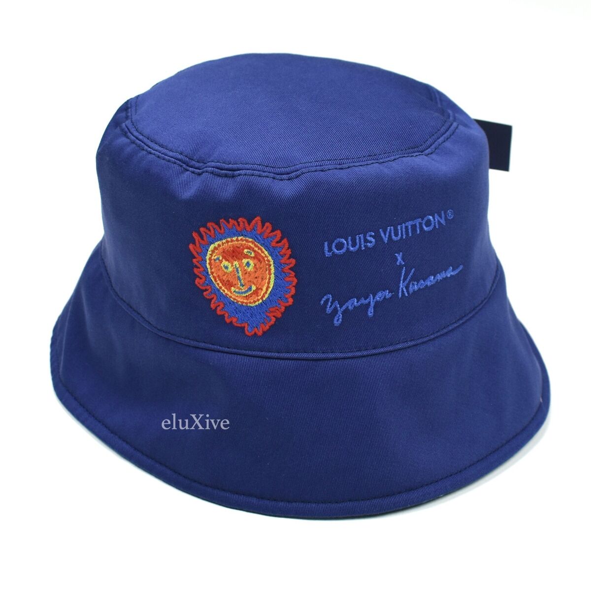 NWT Louis Vuitton Blue Monogram Denim Reversible Bucket Hat Men Virgil  AUTHENTIC