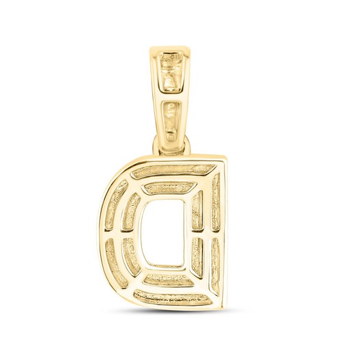 10k Real Yellow Gold Diamond Alphabet A-Z Initial Charm Pendent Men Women - Picture 30 of 144