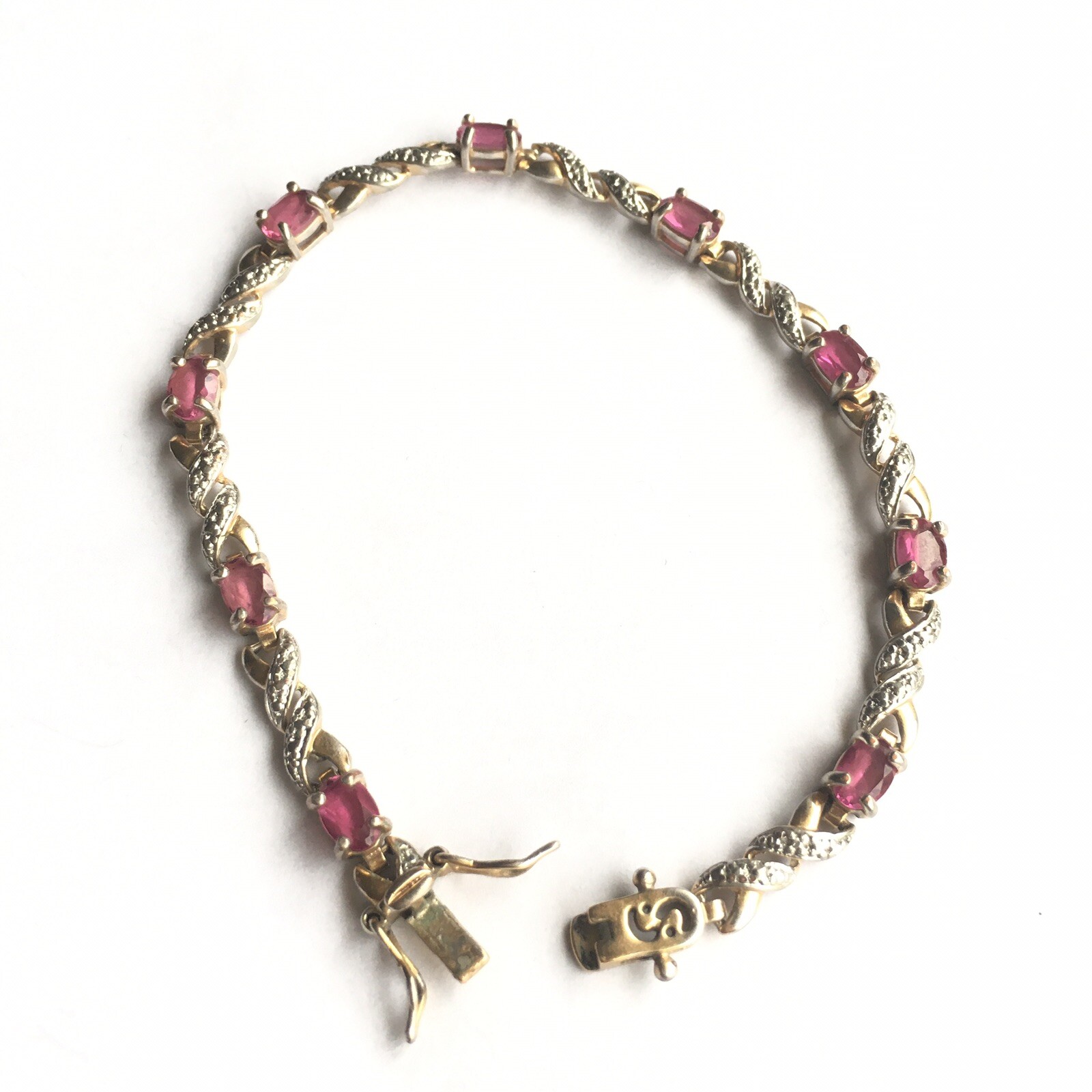 Gemstone Bracelet Solid 925 Sterling Silver Singl… - image 4