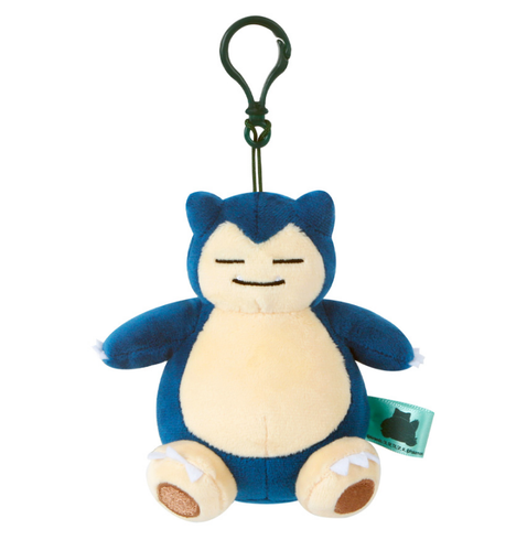 Pokemon SNORLAX Plush Keyring Bag Charm Embroidered 13 cm Official - Picture 6 of 11
