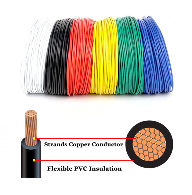 14 16 18 20 22 Ga Gauge Stranded Copper Primary Wire Lot Low Voltage Power Cable 14 16 18 20 22 Ga Gauge Stranded Copper Primary Wire Lot Low Voltage Power Cable