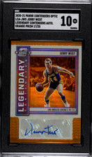Jerry West 2020 Contenders Optic Legendary Cont. Orange 17/25 Auto SGC 10