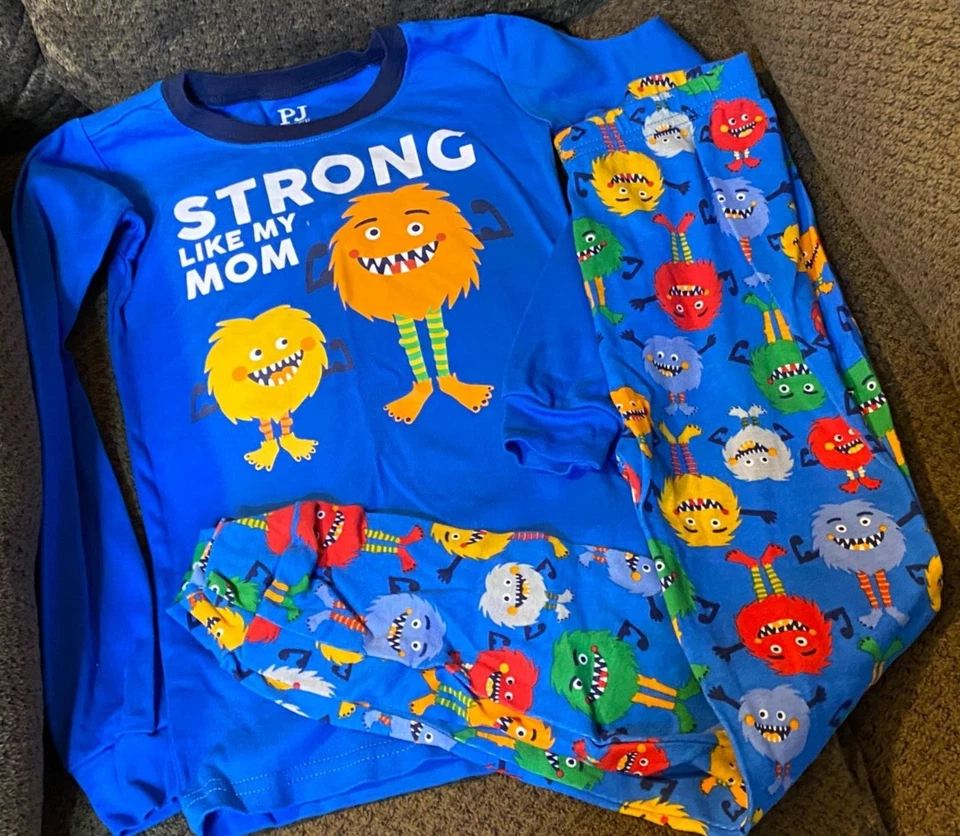 M2 THE CHILDREN'S PLACE Niños Talla 6T Lote de 3 Conjuntos de Pijamas MONSTER Safari ACOGEDOS Foto 4 de 4