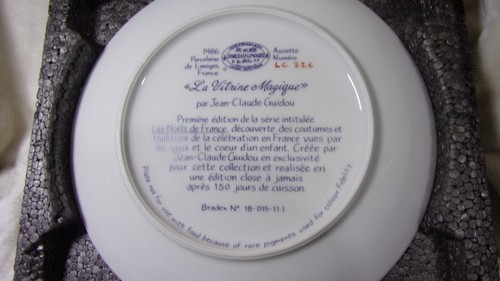 La Vitrine Magique 1986 D’Arceau Noel Plate By Jean-Claude Guidou With COA/BOX - Picture 11 of 14