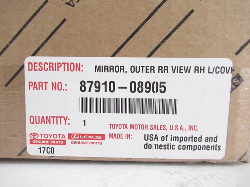 Genuine OEM Toyota 87910-08905 Passenger Side Mirror Base Assy 2013-2018 Sienna