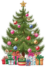 Wall decal sticker Christmas tree wall sticker 18 x 18 cm large