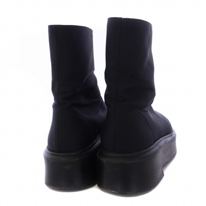 Boots】THE ROW Zipped Boots Ankle Short Chunky Heel Nylon 38 Boots】THE ROW Zipped Boots Ankle Short Chunky Heel Nylon 38