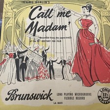 Irving Berlin’s Call Me Madam Original Vinyl Lp 1950s