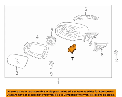HYUNDAI OEM Genesis Door Side Rear View Mirror-Puddle Light Lamp Left 87614B1500