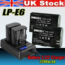 2X LP-E6 LP-E6N Battery OR Charger For Canon EOS 5DS 7D 6D Mark III 60D 90D 80D