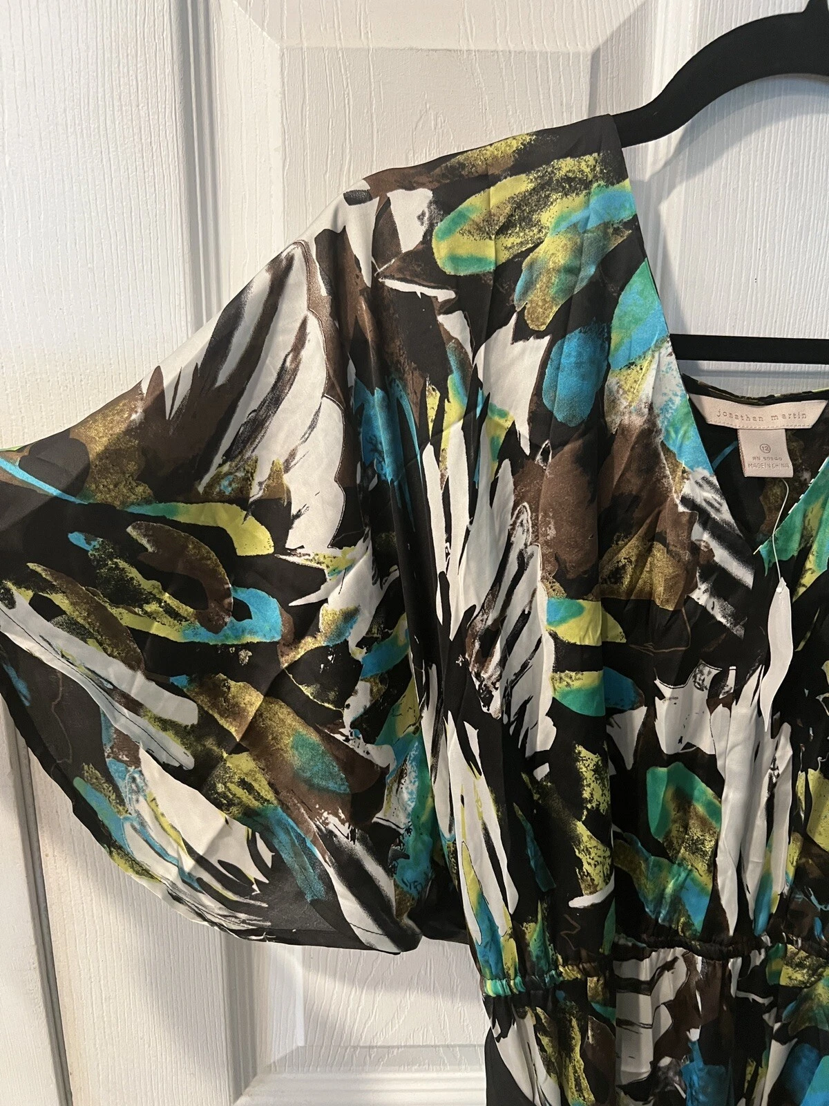 PALM ANGELS Abito Jonathan Martin 12 fluenti ali angelo cintura tropicale Y2k fata romantico nuovo