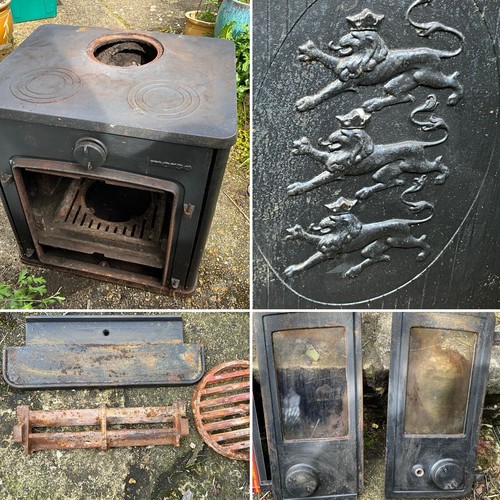 👀JOB LOT Danish MORSO LION Used Multi Fuel STOVE (PARTS) Collection