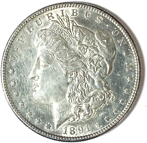 1891 S $1 Morgan Silver One Dollar US Coin San Francisco AU